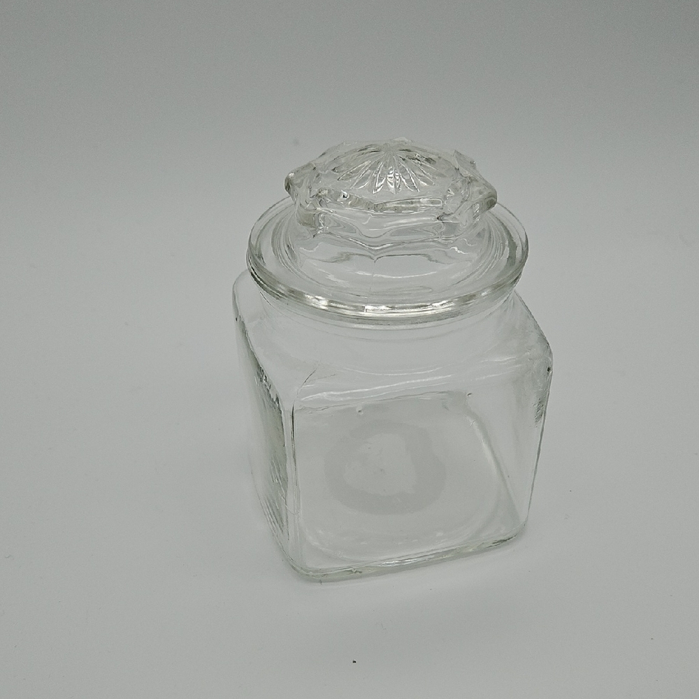 Clear Glass Storage Jar with Lid